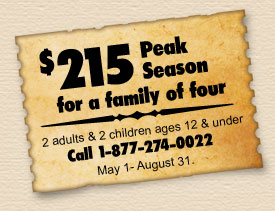 Peak Season Special - Call 877-274-0022